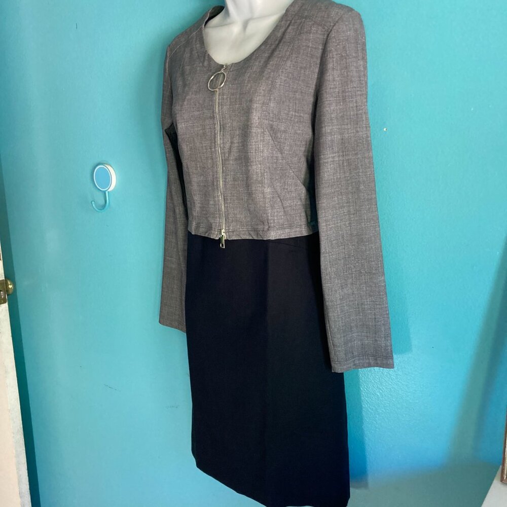 NEW! MC Planet Womens Size S Gray Cropped Jacket Full Zip Front 36" Bust NWT